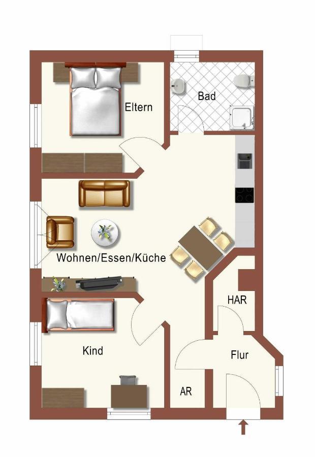 塞巴特黑灵斯多夫Haus Nordstern 1公寓 外观 照片